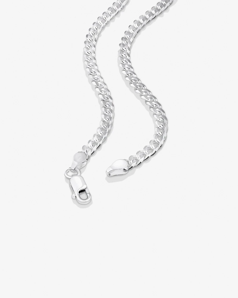 55cm (22") 4.3mm Width Curb Chain in Sterling Silver