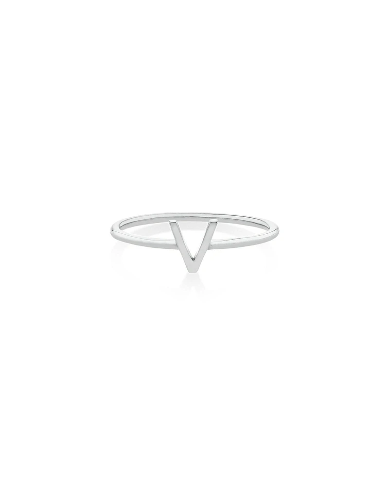 C Initial Ring in Sterling Silver