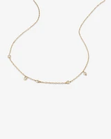 Station Necklace with 0.15 Carat TW of Diamonds in 10kt Yellow Gold