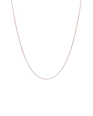 45cm (18") 1mm-1.5mm Width Solid Belcher Chain in 10kt Rose Gold