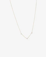 Station Necklace With 0.25 Carat TW Diamonds in 10kt Yellow Gold