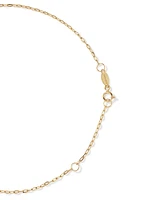 Flat Paperclip Chain Anklet in 10kt Yellow Gold