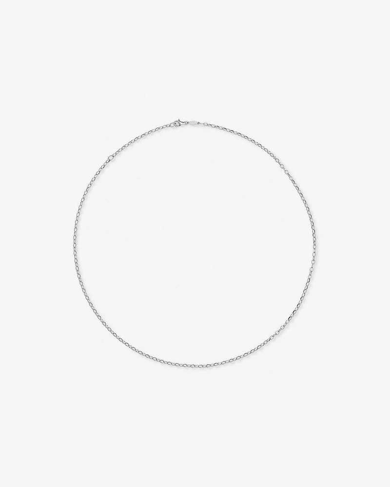 Collier Chaîne Belcher Ovale 50Cm (20") De Largeur 2,5Mm En Argent Sterling