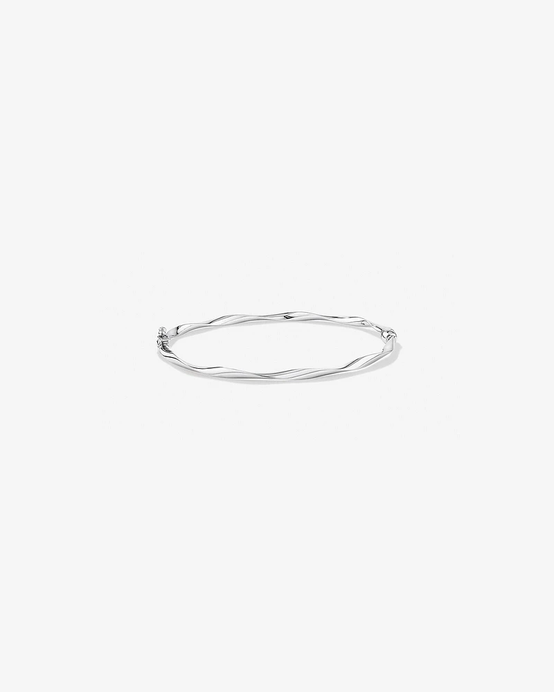 60mm Hollow Twist Bangle In 10kt Yellow Gold