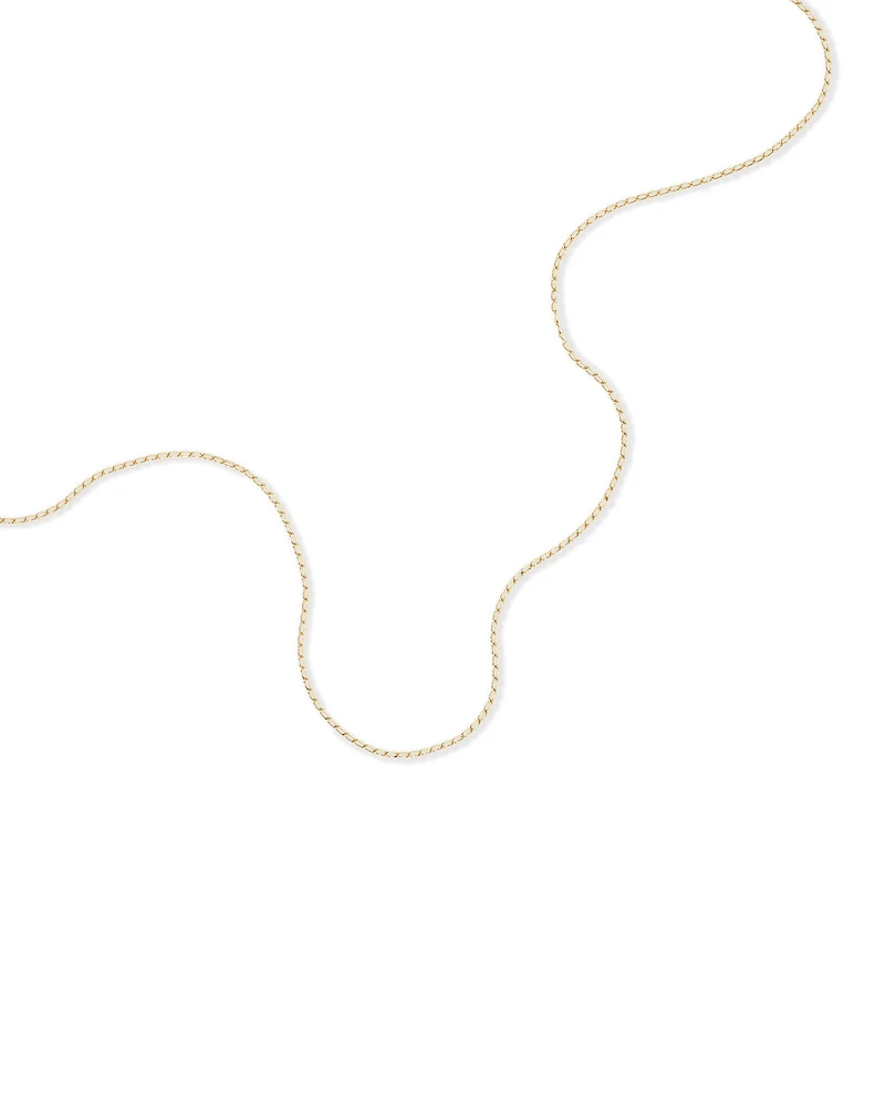 50cm (20") Fine Curb Chain in 10kt Yellow Gold