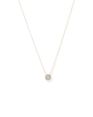 0.35 Carat TW Diamond Swirl Everlight Pendant Necklace in 10kt Yellow Gold