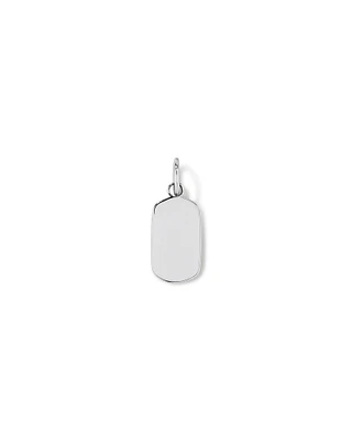 Pendentif plaque d'identité à graver en argent sterling