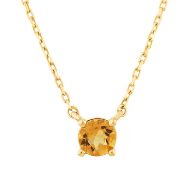 Necklace with Citrine in 10kt yellow Gold