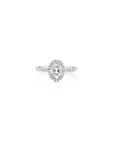 Sir Michael Hill Designer Halo Oval Engagement Ring with 1.35 Carat TW of Diamonds in 18kt White Gold