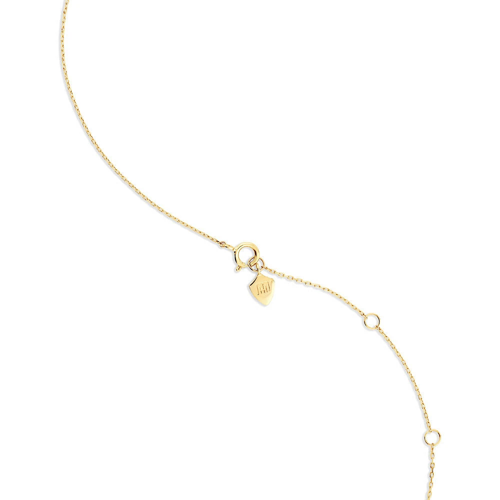 Bar Necklace with 0.10 Carat TW of Diamonds in 10kt Yellow Gold