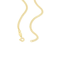 60cm (24") Hollow Curb Chain in 10kt Yellow Gold