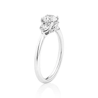 Sir Michael Hill Designer Three Stone Engagement Ring with 0.90 Carat TW of Diamonds in 18kt White Gold