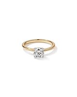 Bague solitaire en diamant canadien rond brillant 1,00 carat poids total en or blanc 18 kt