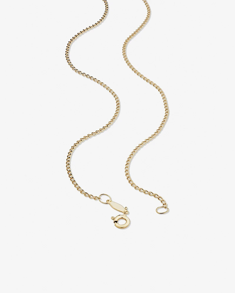 50cm (20") Curb Chain in 10kt Yellow Gold