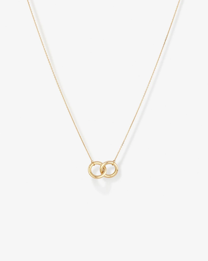 45cm (18”) Double Circle Necklace in 10kt Yellow Gold