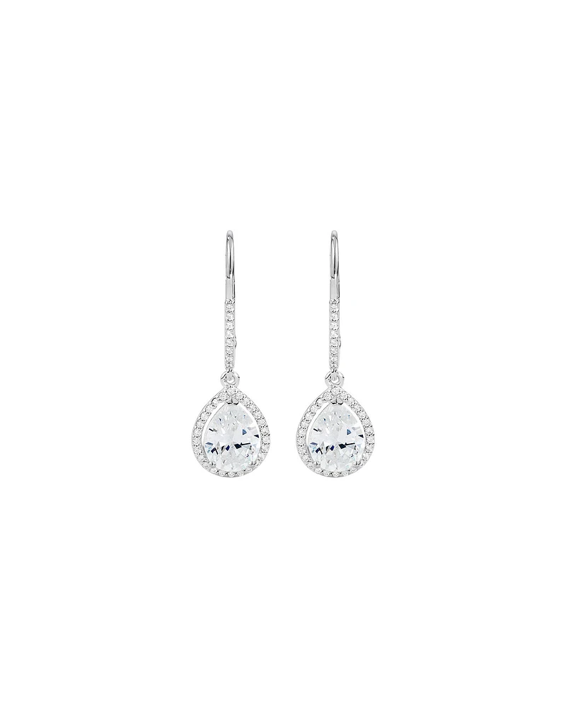 Earrings with Cubic Zirconia in Sterling Silver