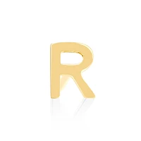 G Initial Single Stud Earring in 10kt Yellow Gold