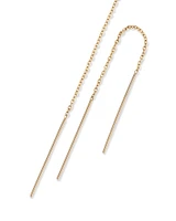 93mm Bar Threader Earrings in 10kt Yellow Gold