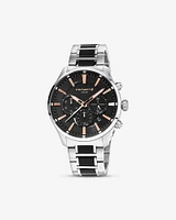 Montre à énergie solaire en acier inoxydable bleu pour homme