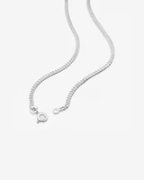 55cm (22") 1.5mm-2mm Width Curb Chain in Sterling Silver