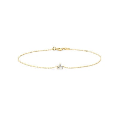 Bracelet With 0.08 Carat TW Diamonds in 10kt Yellow Gold