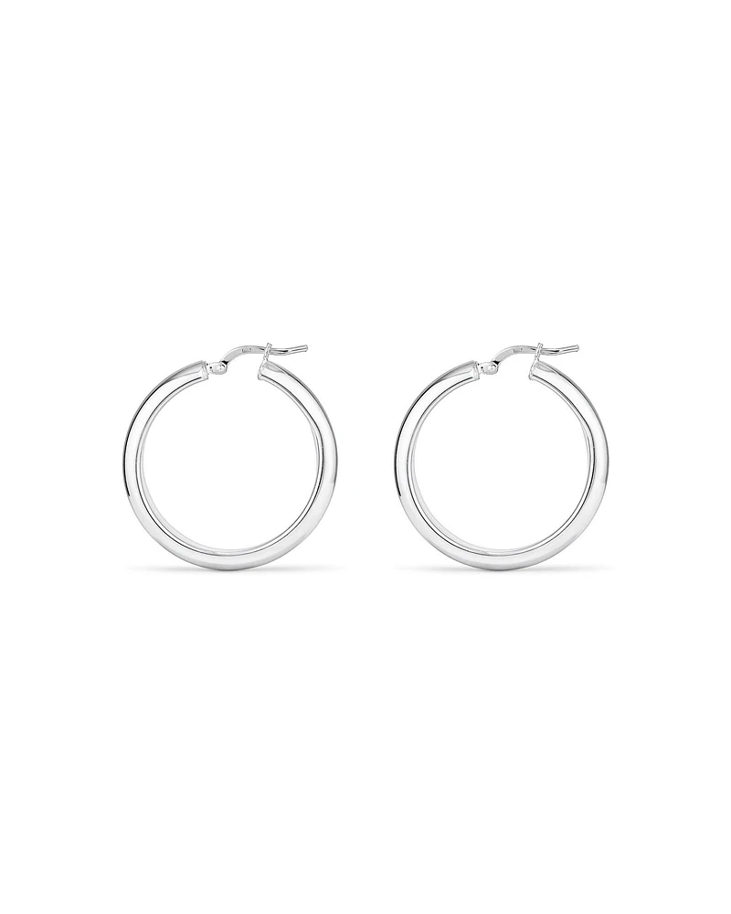 25mm Hoop Earrings in Sterling Silver