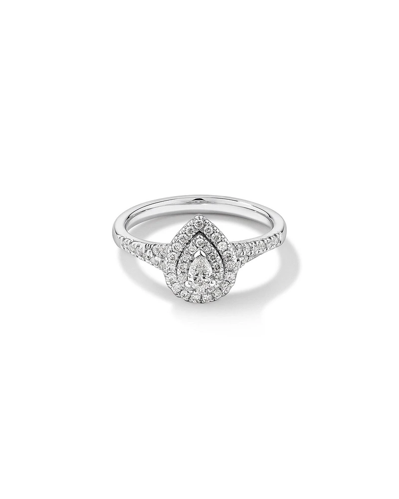 Bridal Set with 0.60 Carat TW of Diamonds in 14kt White Gold