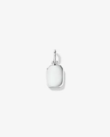 Letter Z Mother of Pearl Initial Pendant in Sterling Silver