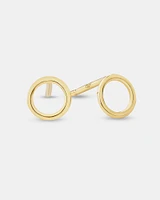 5mm Circle Stud Earrings in 10kt Yellow Gold
