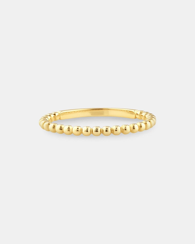 Bead Stacker Ring in 10kt Yellow Gold