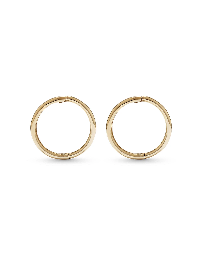 10mm Sleeper Earrings in 10kt Yellow Gold