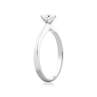 Certified Solitaire Engagement Ring with a 0.50 Carat TW Diamond in 18kt White Gold