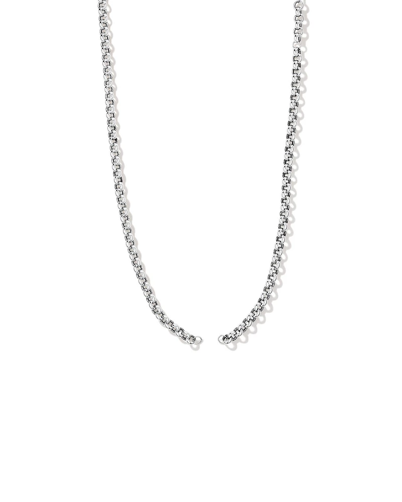 60cm (24") Large Belcher Open Pendant Chain in Sterling Silver