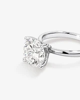 Carat TW Round Brilliant Laboratory-Grown Diamond Solitaire Engagement Ring in Platinum