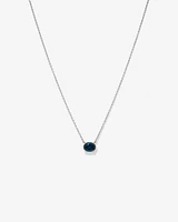 Necklace with London Blue Topaz in Sterling Silver and 10kt Yellow Gold