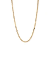 55cm (22") 6.8mm Width Semi Solid Diamond Cut Curb Chain in 10kt Yellow Gold