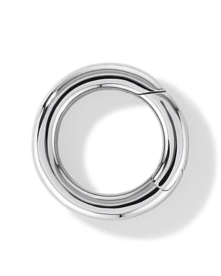 Polished Circle Pendant Connector in Sterling Silver