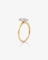 0.40 Carat TW Pear Shape Cluster Laboratory-Grown Diamond Engagement Ring in 10kt Yellow and White Gold