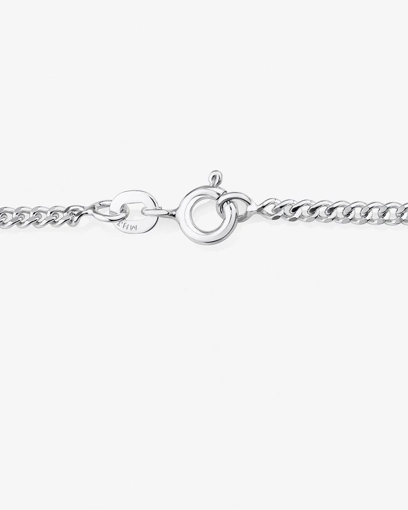 45cm (18") 2mm Width Curb Chain in Sterling Silver