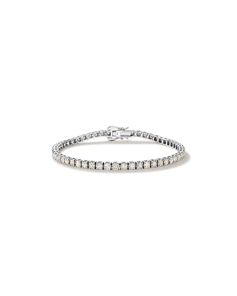 Bracelet de Tennis de 4,92 Carat TW en Diamant en Or Blanc 10kt