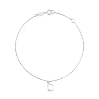 19cm (7.5") N Initial Bracelet in Sterling Silver