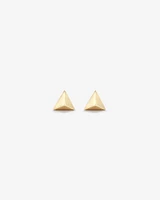 Pyramid Stud Earrings in 10kt Yellow Gold