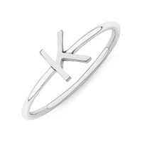 C Initial Ring in Sterling Silver