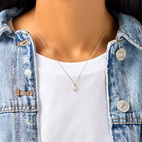 O Initial Pendant in 10kt Yellow Gold