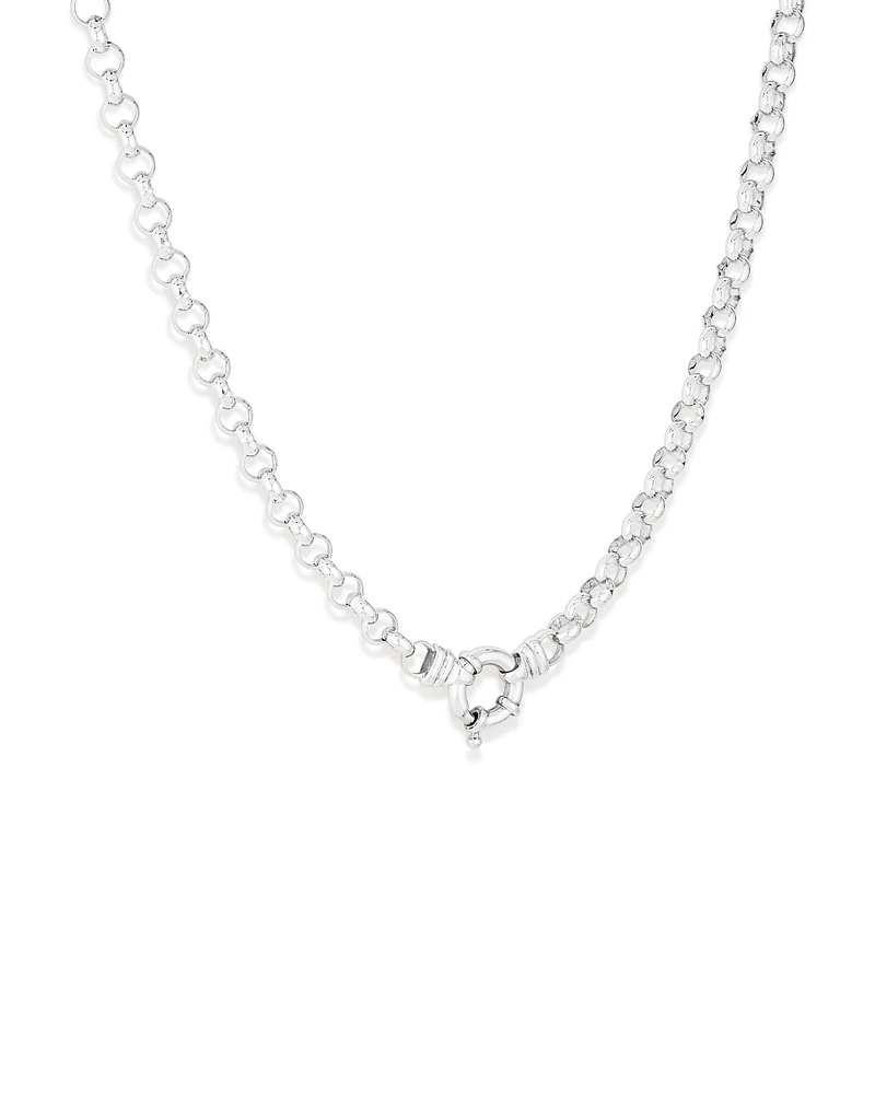 45cm (18") 6.5mm-7mm Width Belcher Chain in Sterling Silver