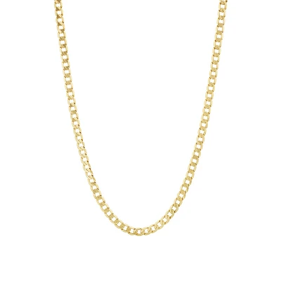 60cm (24") 5.5mm-6mm Width Curb Chain in 10kt Yellow Gold