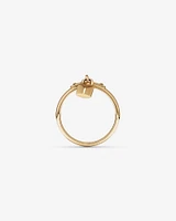 Signature Lock Ring 10kt Yellow Gold