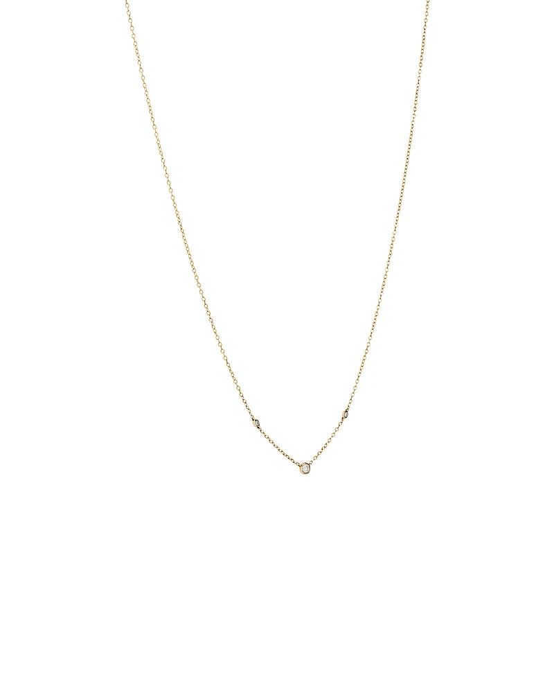 Necklace with 0.10 Carat TW of Diamonds in 10kt Yellow Gold