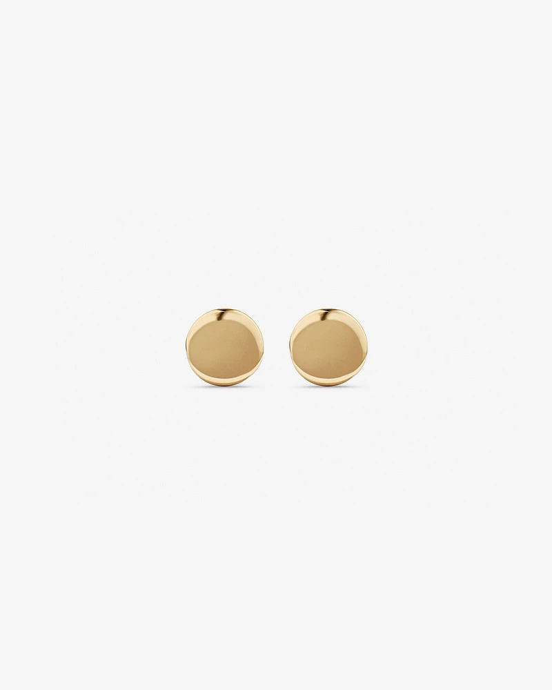 4mm Circle Stud Earrings in 10kt Yellow Gold