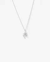 Tree of Life Pendant and Chain with Cubic Zirconia in Sterling Silver